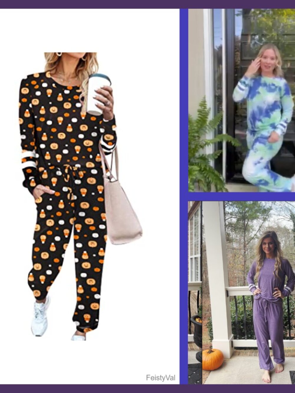 Women's 2 Piece Loungewear Set Long Sleeve Top Pants Pockets Soft